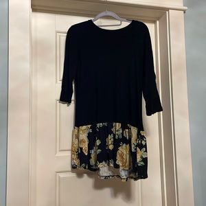 3/4 sleeve tee with peplum